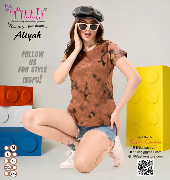 Aliyah Tie And Dye Ladies T Shirts Wholesale Shop In Surat